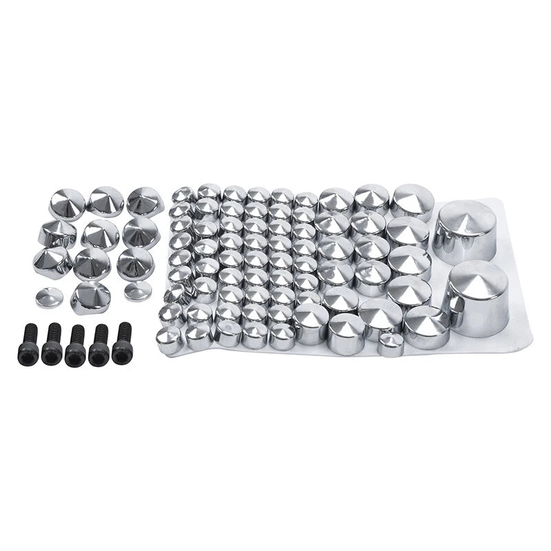 Chrome Bolt Caps Toppers Kit for Harley Davidson Softail FL FLS FX (2007–2013)