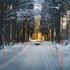 Set of 100 Reflective Snow Plow Stakes for Driveway Markers