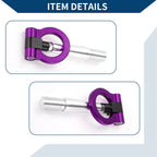 Tow Hook Ring for Mitsubishi Lancer Evolution (1 pcs, 23.5cm, Purple)