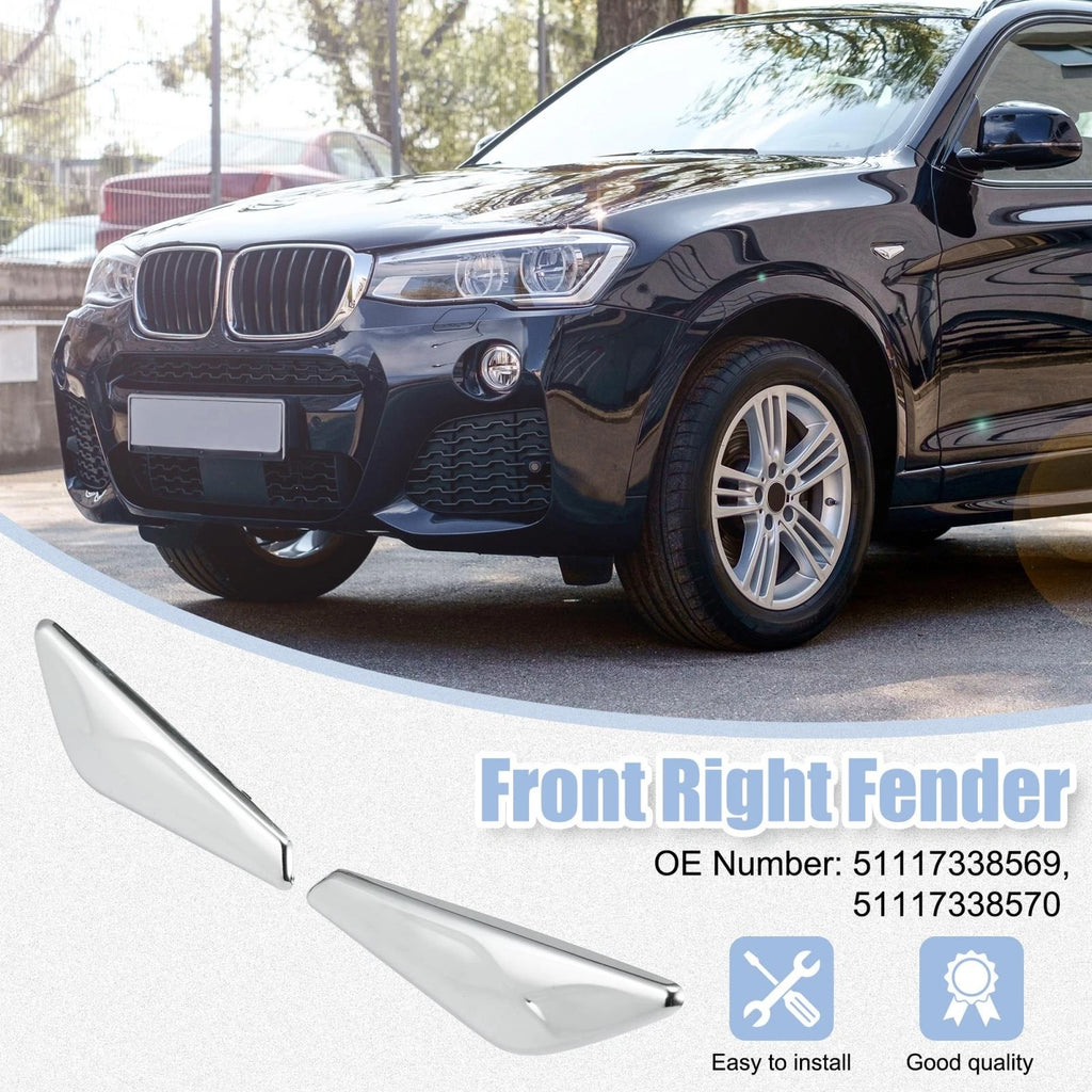 2pcs Front Fender Side Marker Trim for BMW X3 X4 (F25 F26) 51117338569