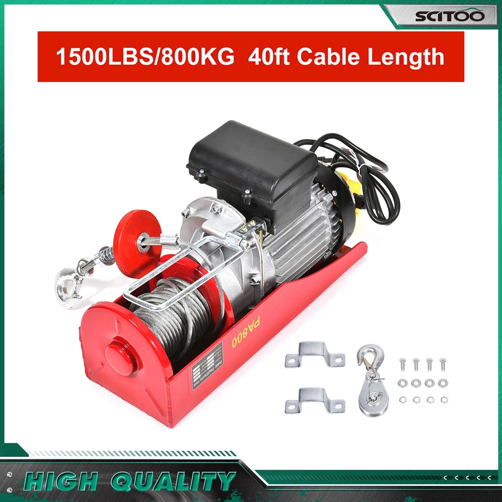 Electric Hoist Crane for Garage Winch 800KG 1300W