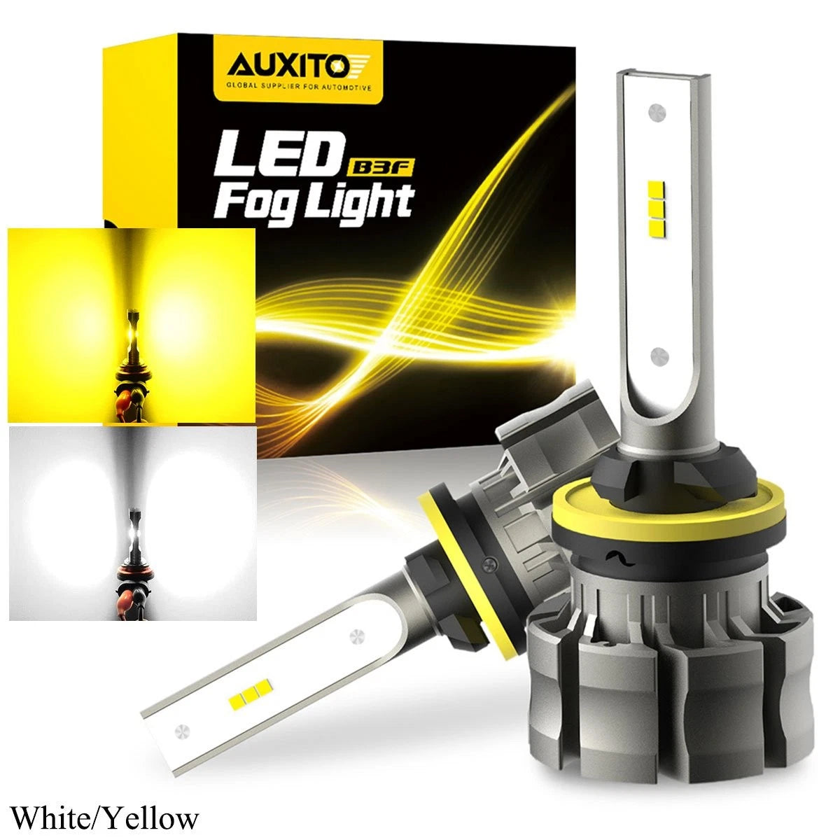 2X AUXITO 880 899 6500K White LED Fog Light Bulbs for Projector (Canbus)