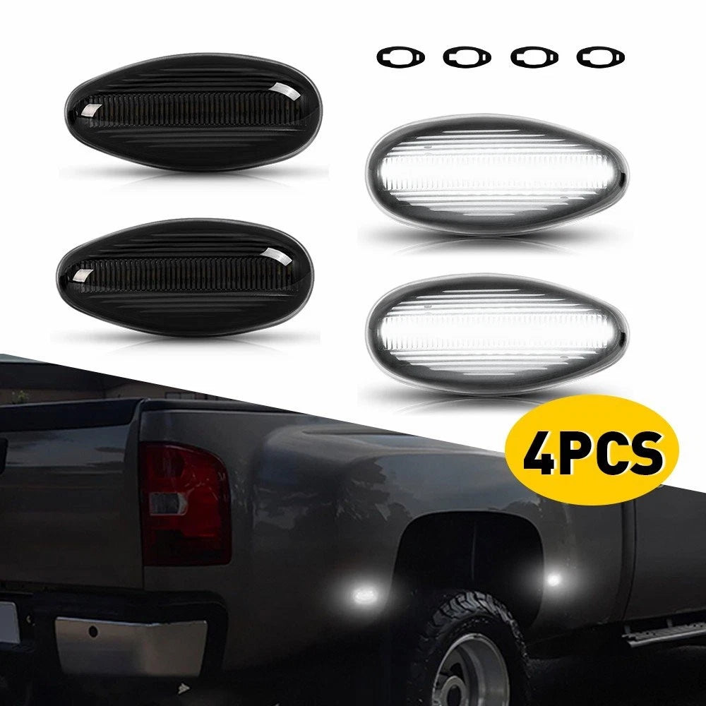 LED Side Fender Marker Lights for Chevrolet Silverado 2500HD 3500HD (2001–2014)
