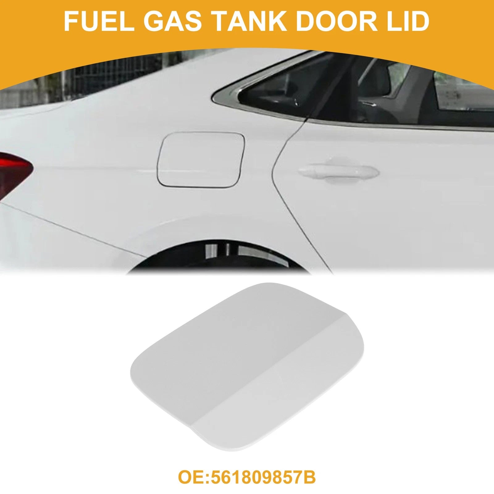 Fuel Tank Door Cap for Volkswagen Passat (2011–2018) - White Filler Flap Cover