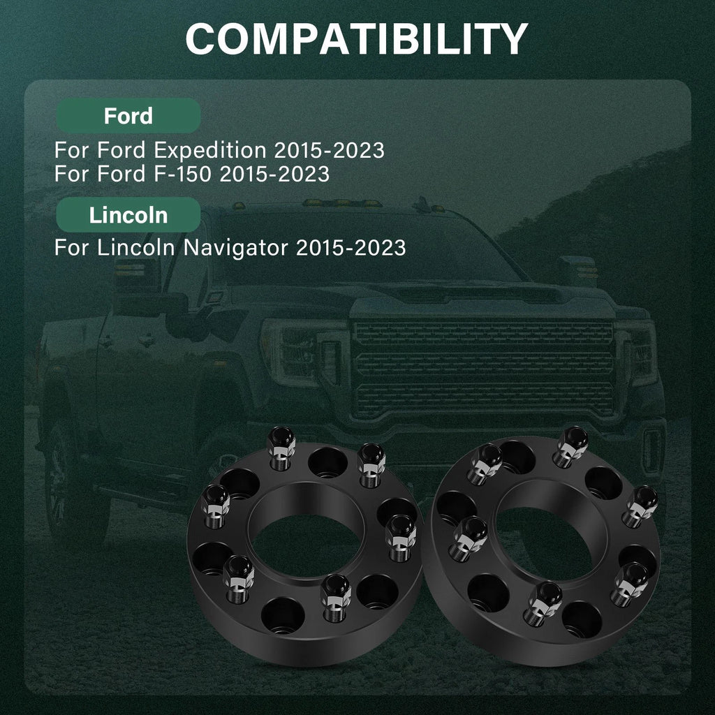 4X 1.5" Hubcentric Wheel Spacers 6x135 14x1.5 for Ford F150 Expedition (2015–2025)