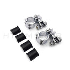 Chrome Foot Peg Mounts for Harley (1" - 1 1/4" Engine Guard)