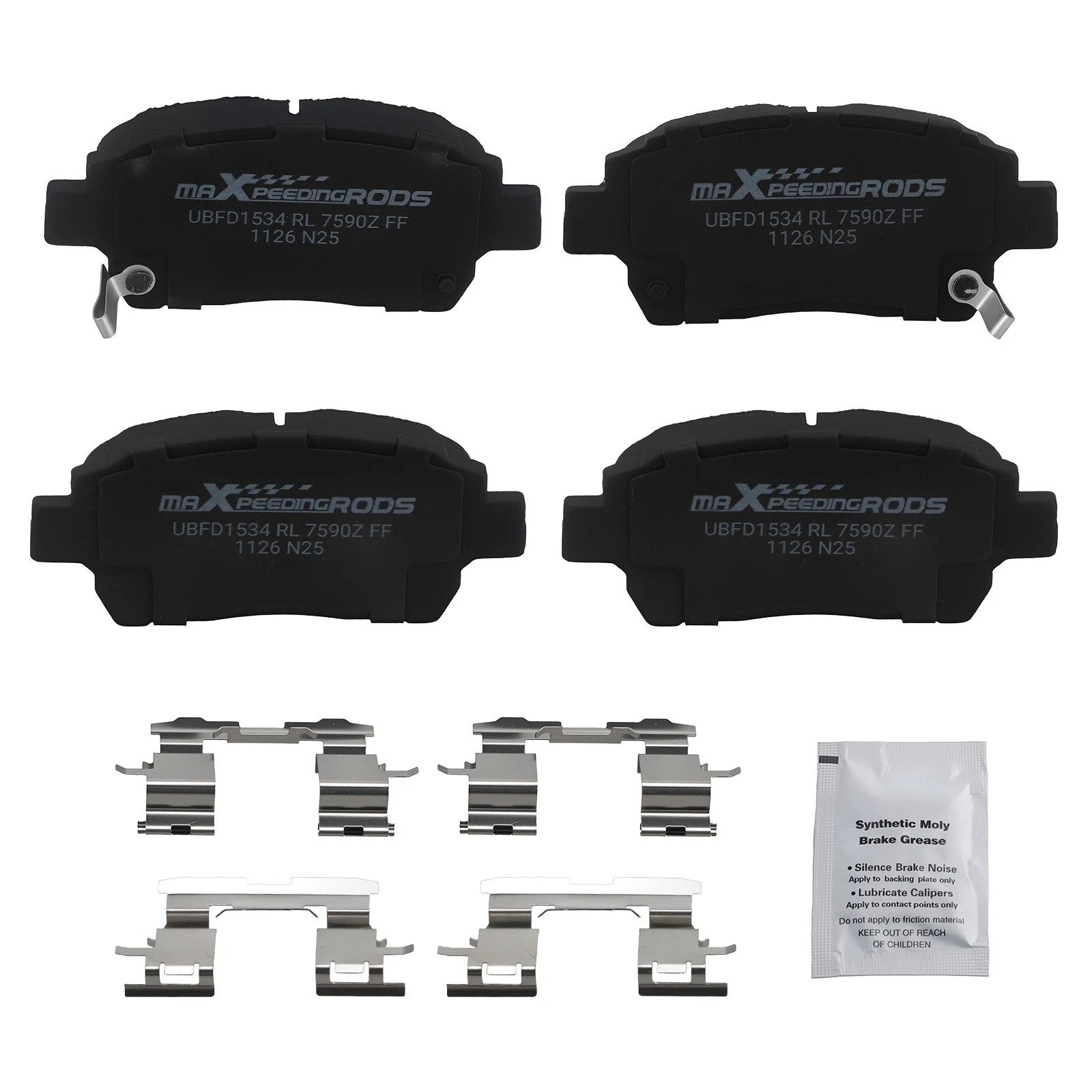 Front Ceramic Brake Pads Kit for Toyota Prius (2001–2009) / Echo (2001–2005) D822 P822