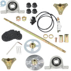 29in Rear Live Axle Kit with Brake Assembly & Sprocket Hub for Go Kart ATV
