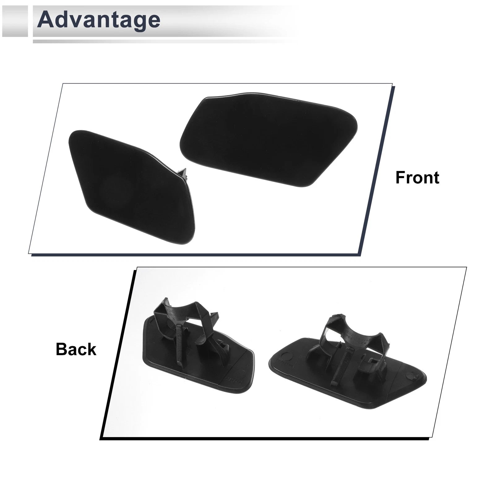Washer Nozzle Cover Cap Set of 2 No.51117338568 for BMW X3 