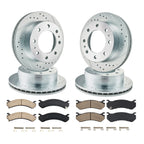 Front Rear Drilled Rotor Brake Pad Kit for GMC Yukon XL 2500 (2003–2006)