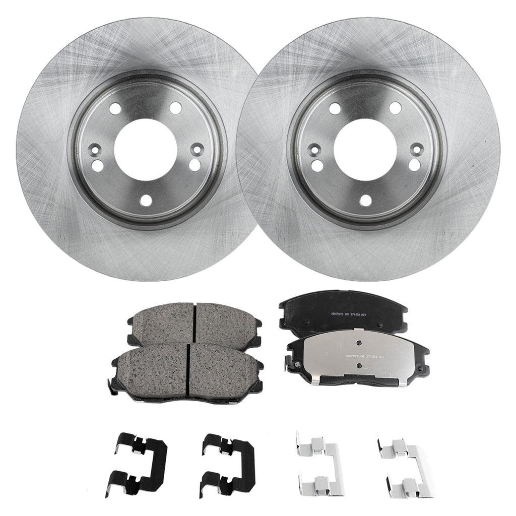 Brake Rotor and Pad Kit for Hyundai XG350 (2004–2005) Front Solid 2-Wheel Set
