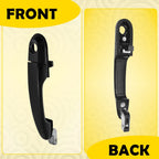 Exterior Door Handle for Hyundai Tucson (2005–2009) Front Passenger Side Black