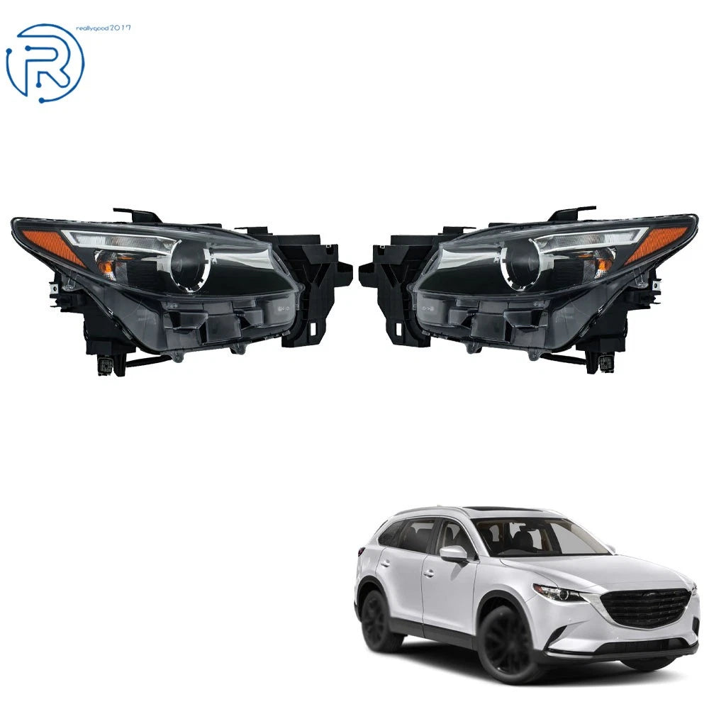Headlight Set for Mazda CX-9 (2016–2023) LED Halogen Left & Right