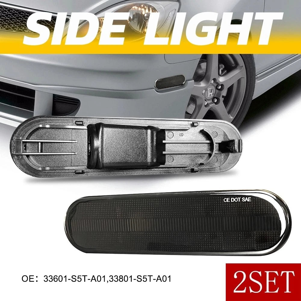 Set of 4 Smoke Side Marker Lights for Honda Civic (2002–2005)