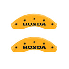 Front Yellow Caliper Covers for 2009-2013 Honda Fit Base by MGP