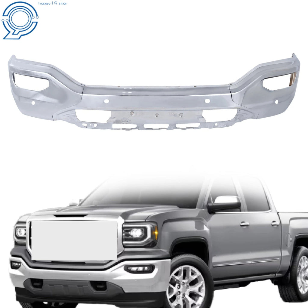 Split Chrome Front Bumper for GMC Sierra 1500 (2016–2018)