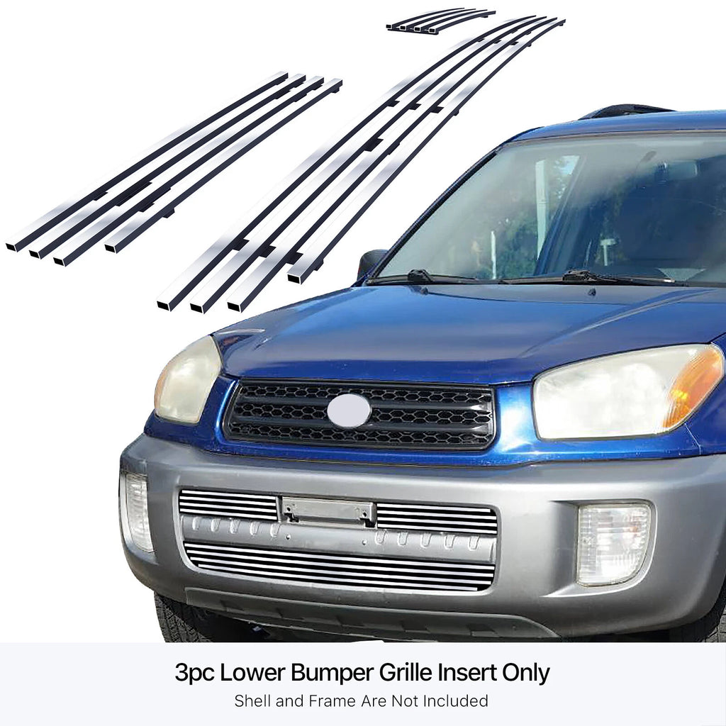 Stainless Chrome Billet Grille Insert for Toyota RAV4 (2001-2003)