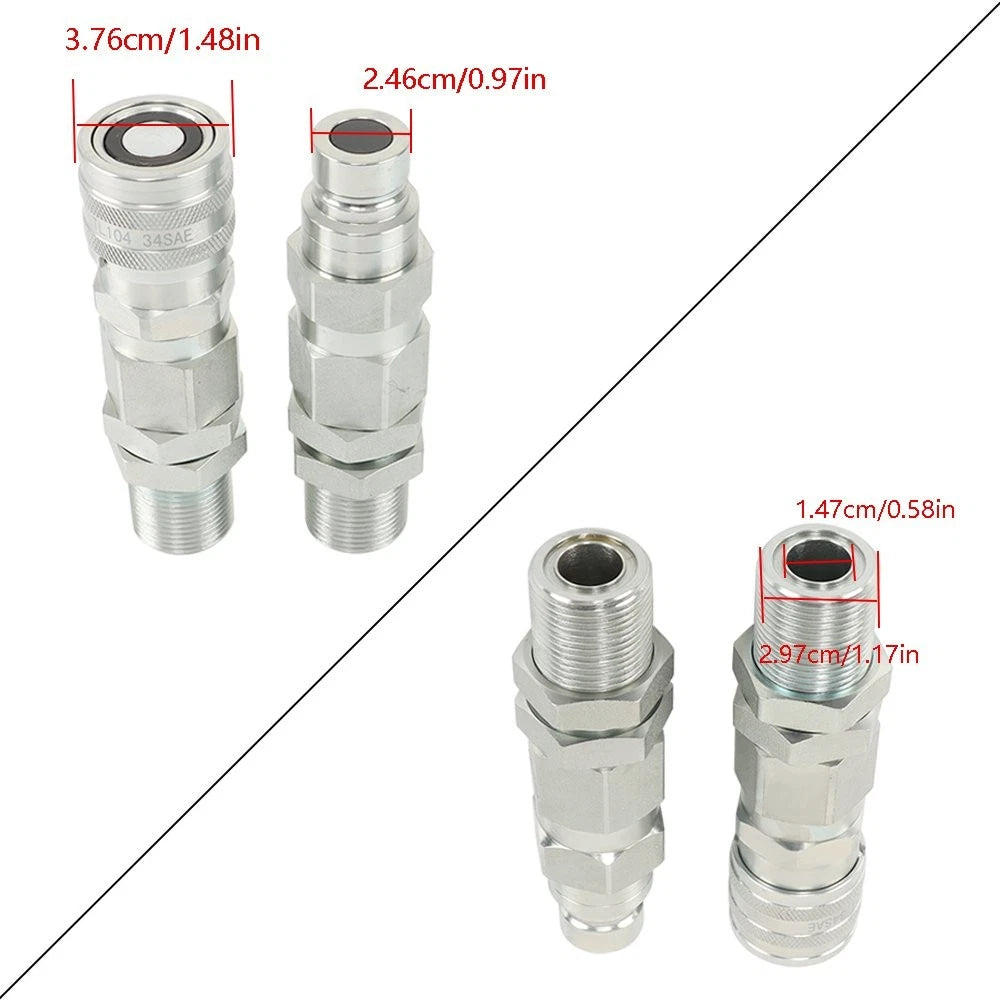 Hydraulic Quick-Connect Coupler for John Deere 35G 50C 260 325 CT332 (2015–2023)