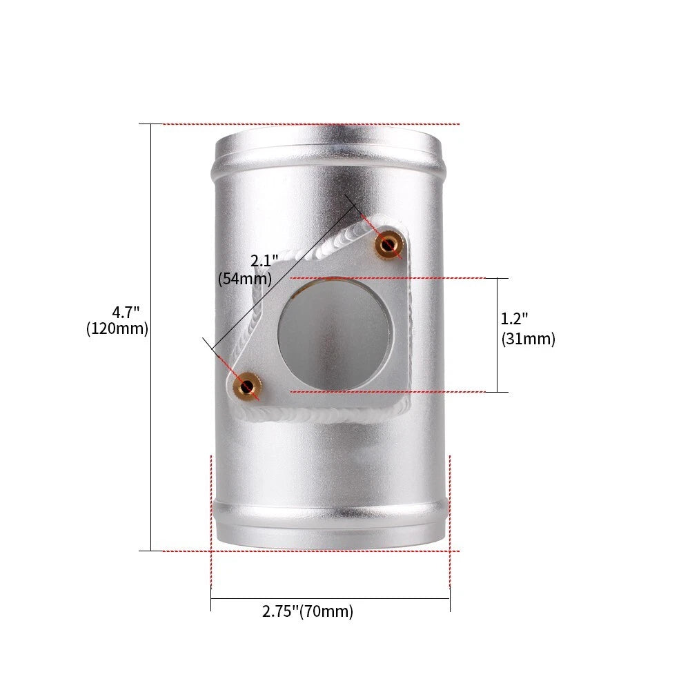 2.75" MAF Mass Air Flow Sensor Mount Adapter Tube for Subaru Suzuki