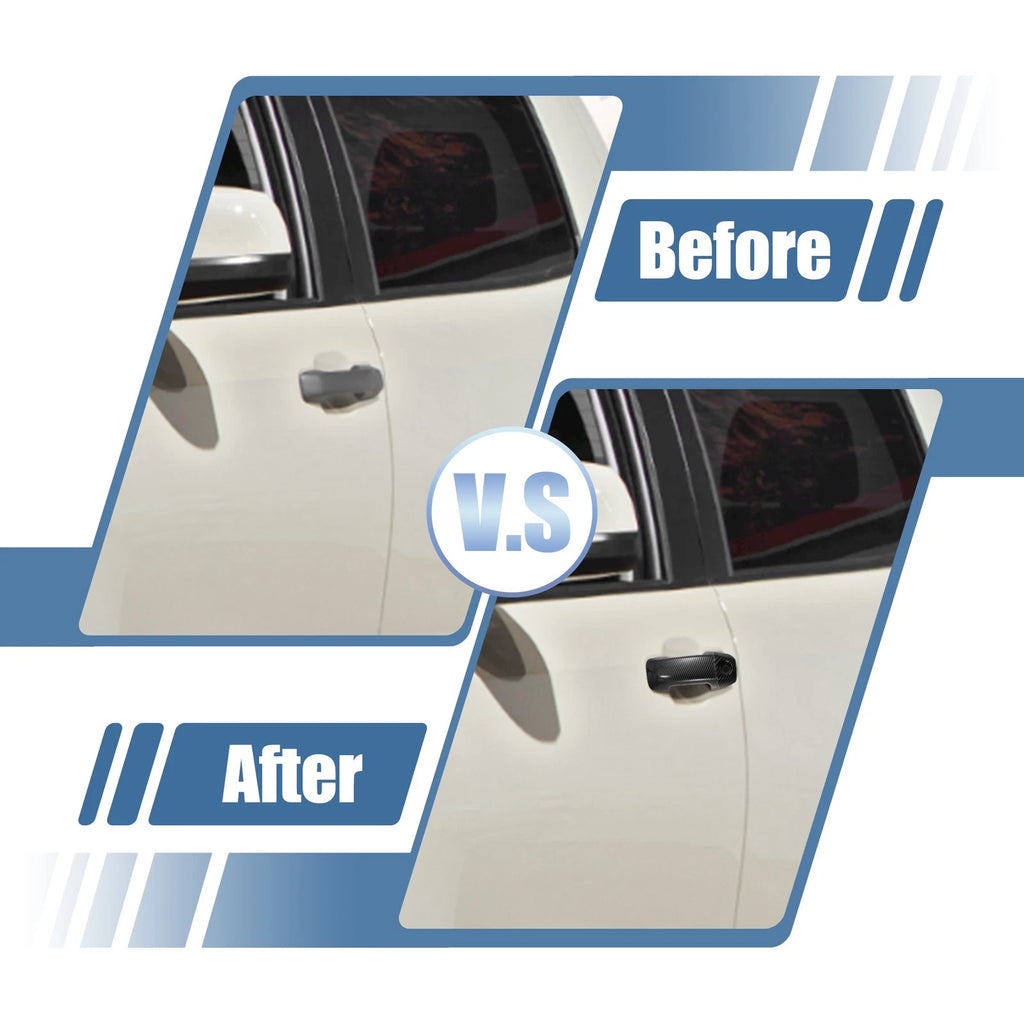 8pcs Side Door Handle Cover Trim for Toyota Tundra (2007–2020) Carbon Fiber