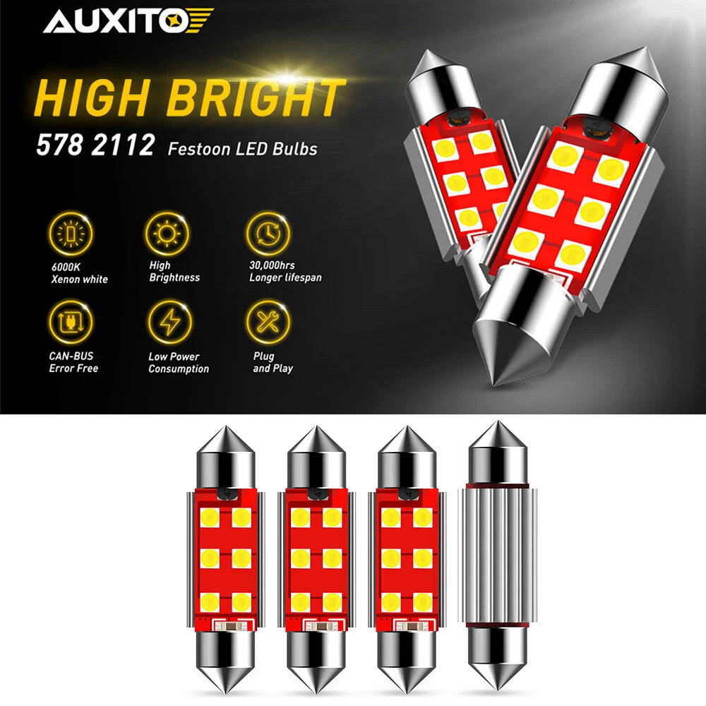 Set of 2 AUXITO LED Dome Map Light Bulbs for Chevy 
