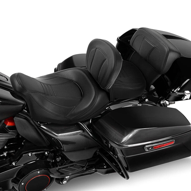 Driver & Passenger Seats Backrest for Harley Street Road Glide (2014–2023) Black