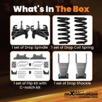 6" Front 8" Rear Lowering Spring Set for Chevy C10 GMC C15 2WD (1973–1987)