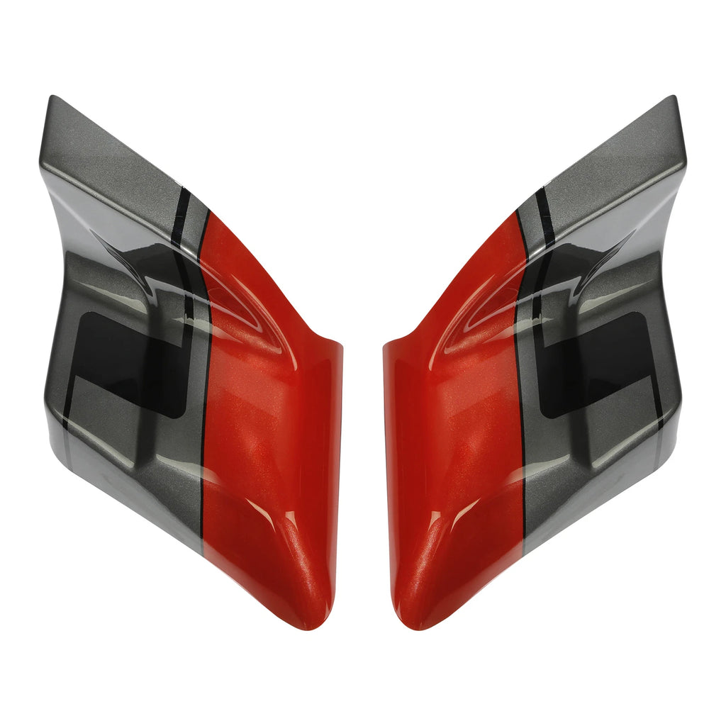 Stretched Side Cover Panel for Harley Touring (2014–2023) Pearl Red & Dark Alloy