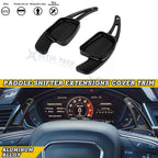 Black Aluminum Paddle Shifter Extension Kit for Audi A3 A4 A5 (2015–2019)