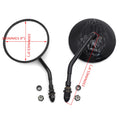 Side Mirrors for Harley Softail Dyna Sportster Touring (Black Round)