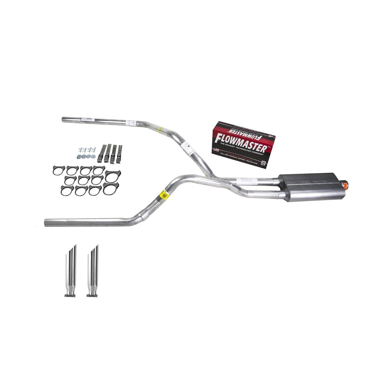 Dual Exhaust 2.5" Pipe for F150 (1998–2004) - Flowmaster 50 SC Tip