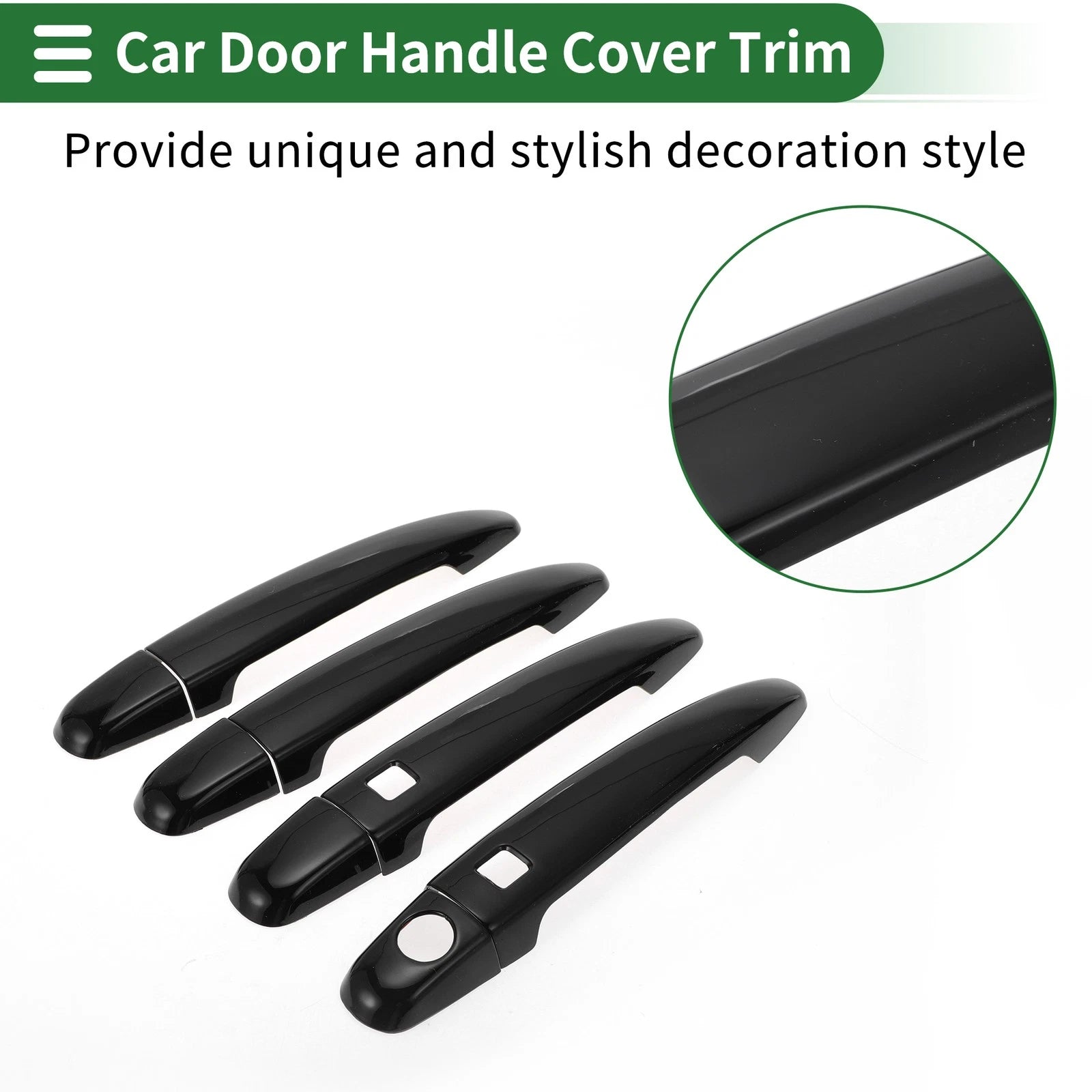 Door Handle Cover Trim for Toyota Highlander (2008–2013) Black