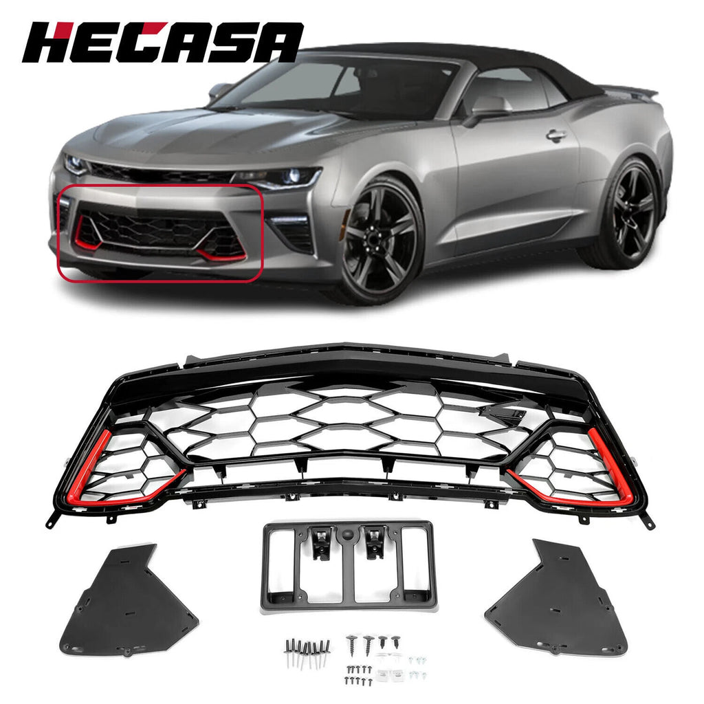 Lower Grille for Chevrolet Camaro SS (2016–2018) Black Red 84040593