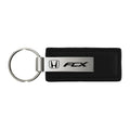 Black Leather Keychain KC1540.FCX - Officially Licensed for Honda FCX