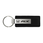 Black Leather Keychain KC1540.FCX - Officially Licensed for Honda FCX