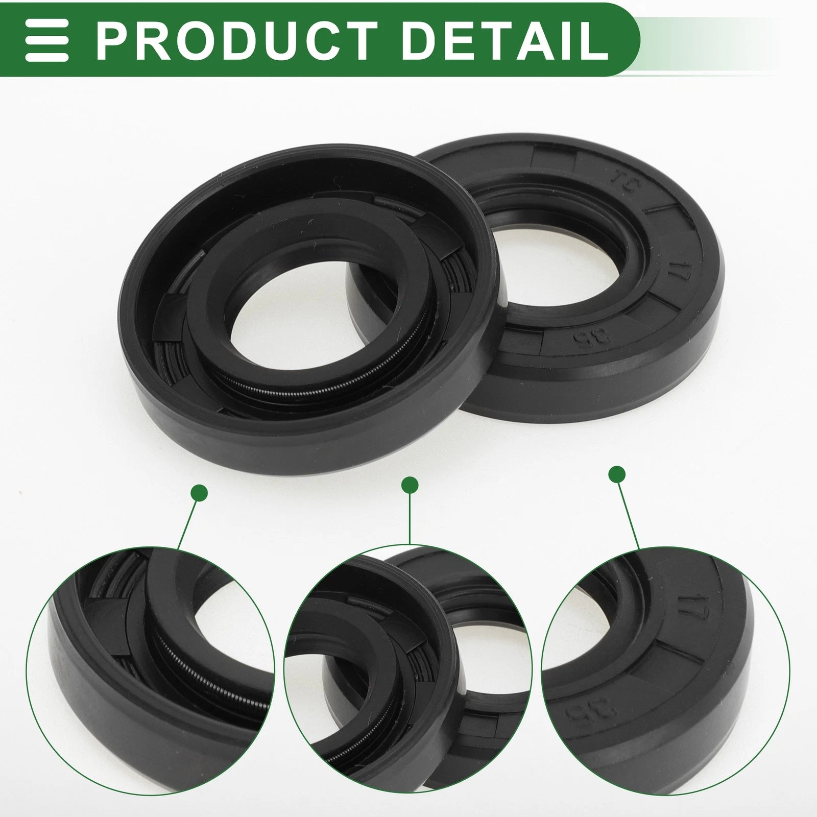 Set of 5 Oil Seal Rotary Shaft Seal NBR Rubber 17x35x7mm
