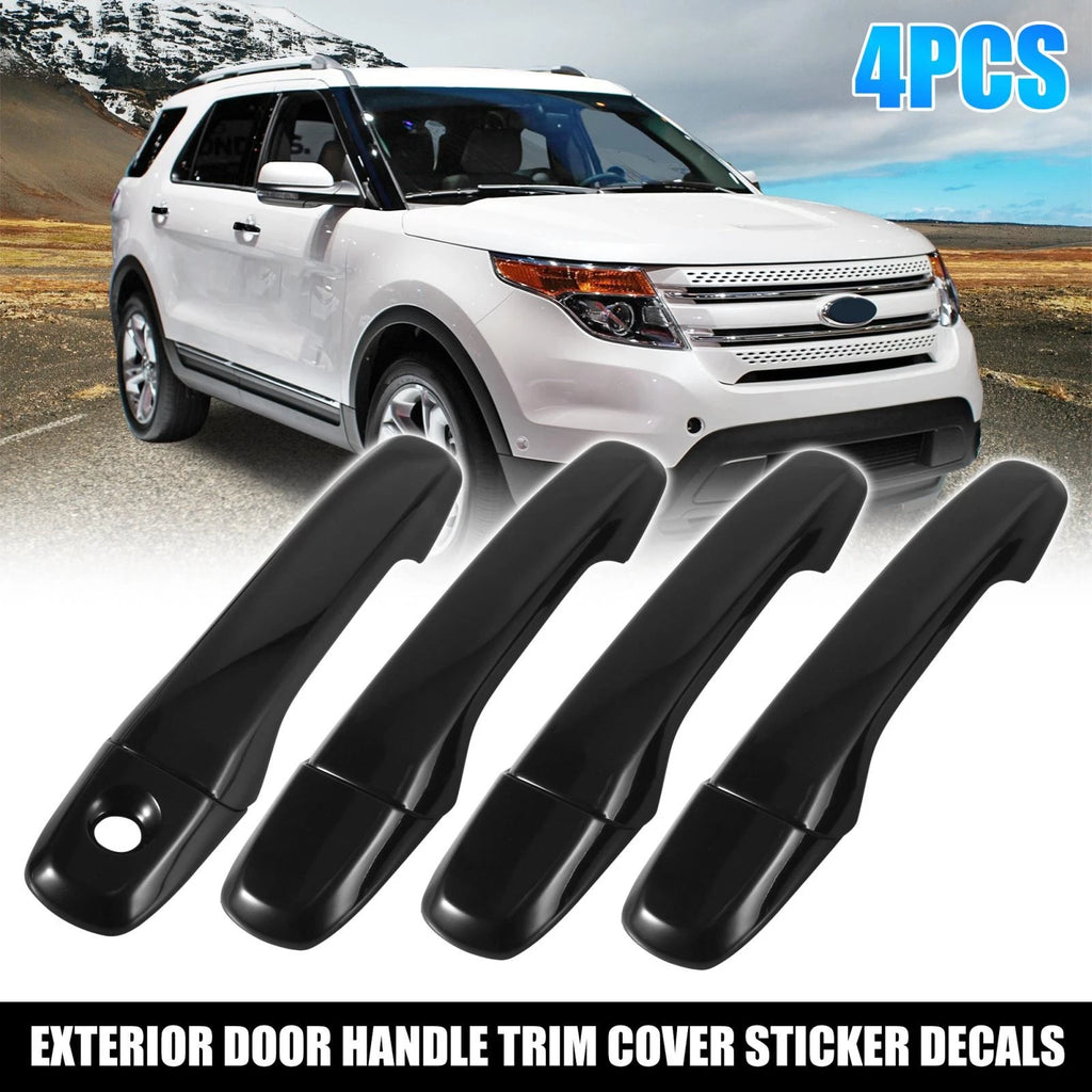Set of 4 Gloss Black Door Handle Cover Trim for Ford Explorer 