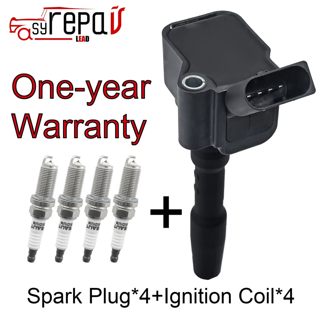 6X Ignition Coil + Spark Plug for Audi S4 (2000–2002) Turbocharged