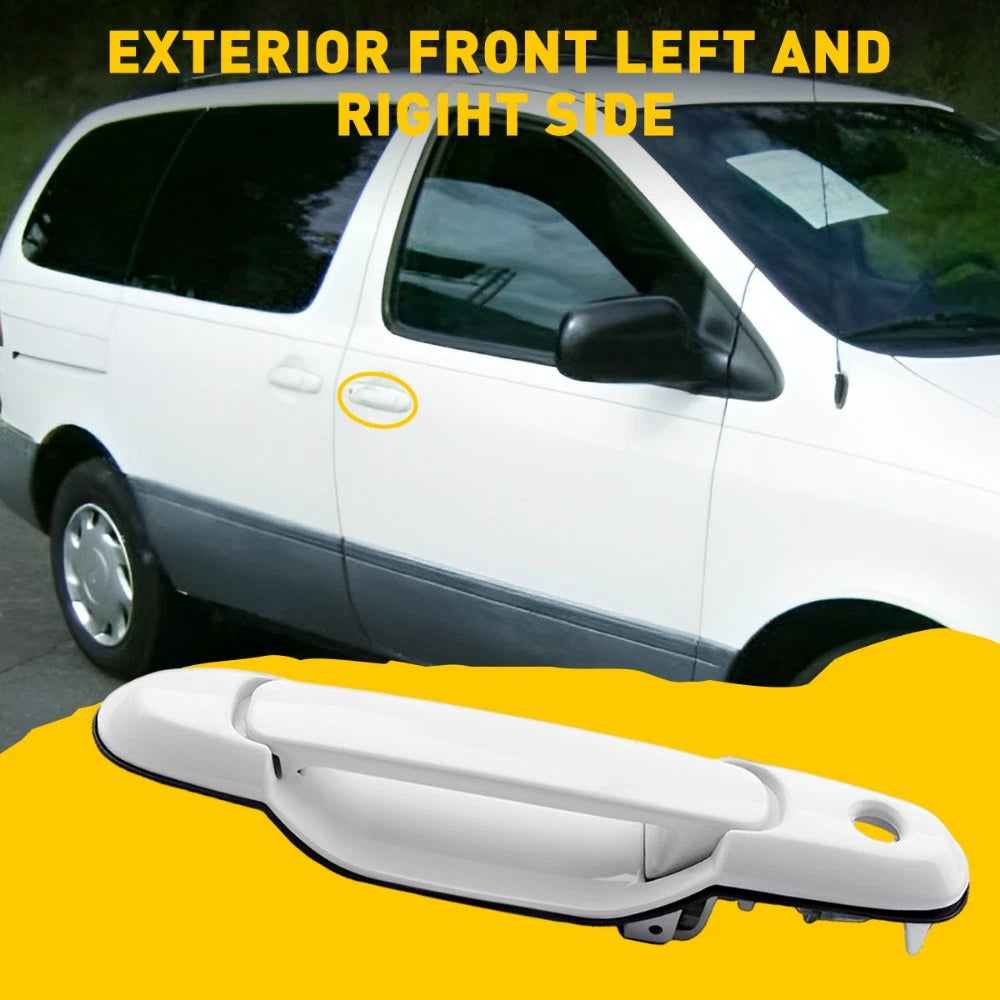 Front Door Handle for Toyota Sienna (1998-2003) White Passenger Side