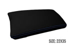 Console Armrest Cover for Toyota Prius (2010–2015) Carbon Fiber Blue Stitch