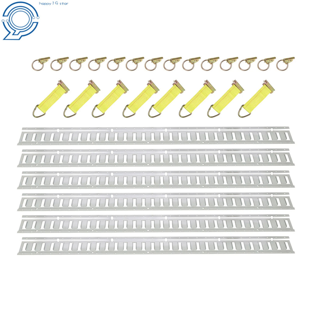 E Track Tie Down Rail Kit for Trucks Vans Trailers (28 Pack)
