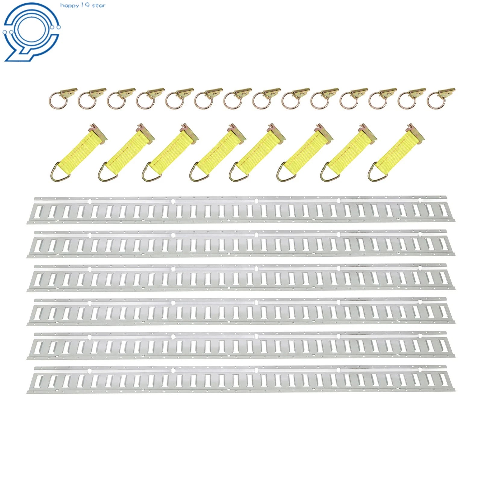 E Track Tie Down Rail Kit for Trucks Vans Trailers (28 Pack)