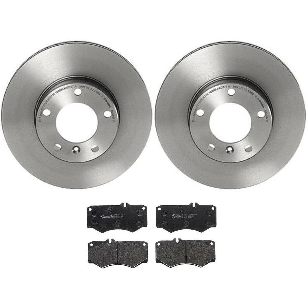Brembo Front Brake Kit 315mm Disc Rotors Low-Met Pads for Mercedes W463 (1989–2023)