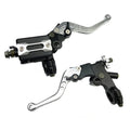 7/8" Motorcycle Silver Front Brake Clutch CNC Cylinder Reservoir Lever