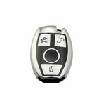 Full Protection Silver Keyless Cover Case for Mercedes-Benz (2007-2014)
