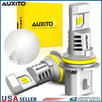 AUXITO 9007 HB5 LED Headlight Bulbs for Cars (6500K White, Set of 2)