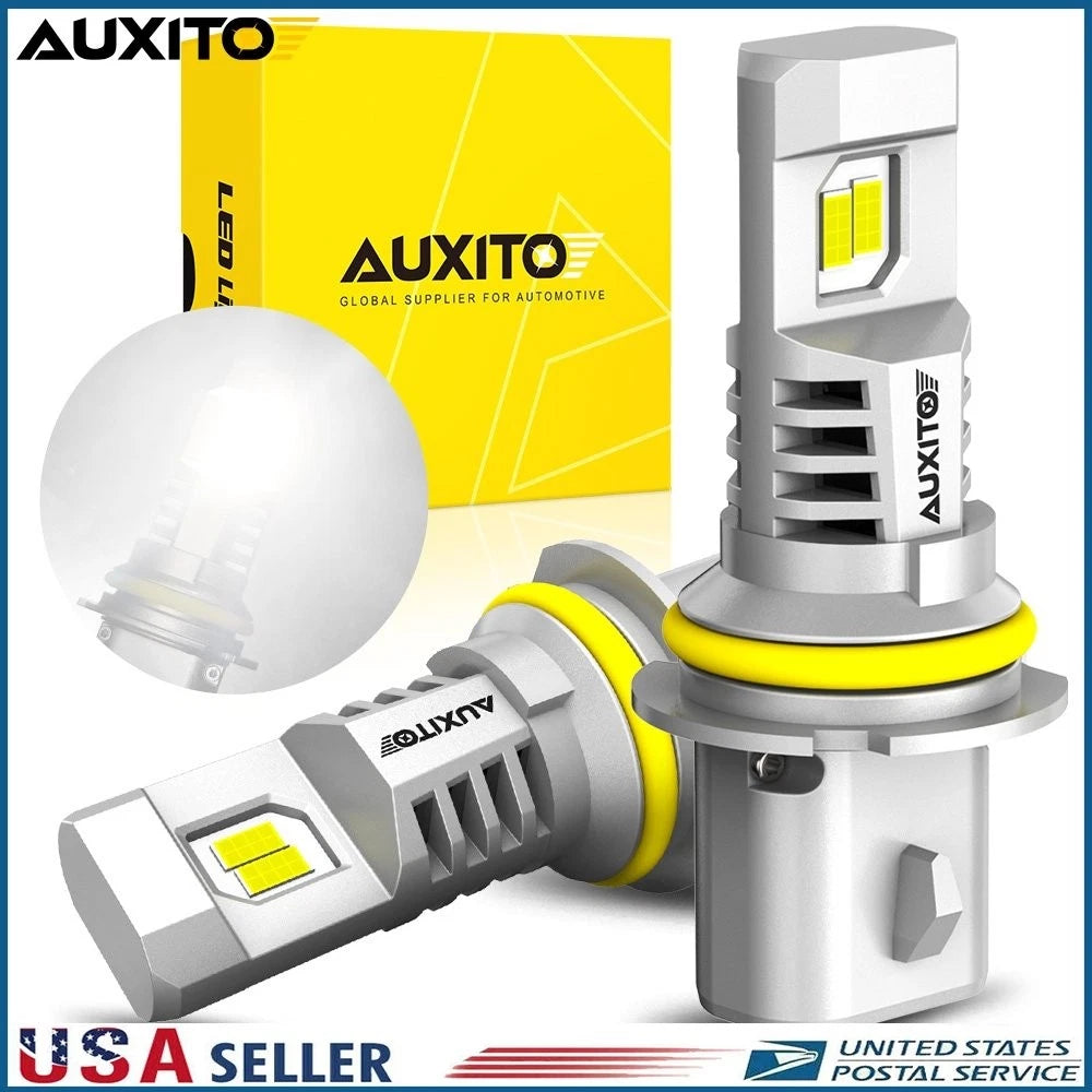 AUXITO 9007 HB5 LED Headlight Bulbs for Cars (6500K White, Set of 2)