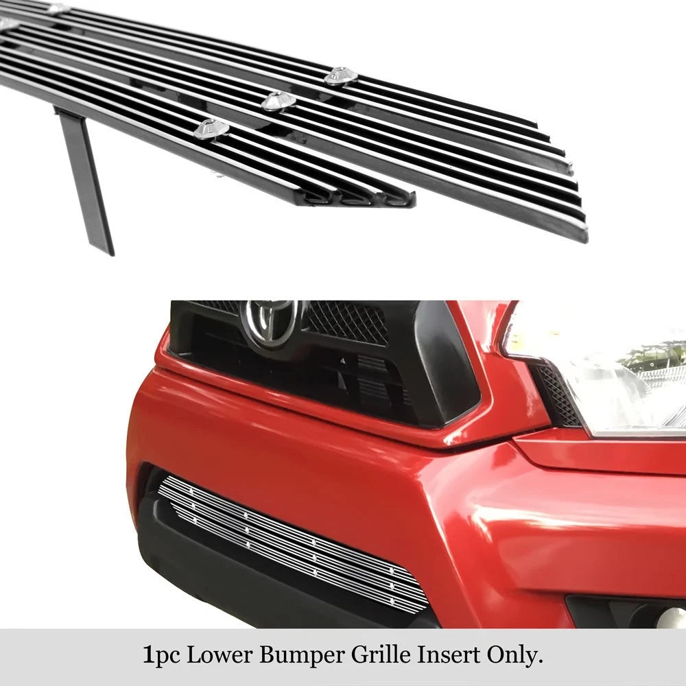 Lower Aluminum Chrome Wide Rivet Billet Grill Insert for Toyota Tacoma (2012–2015)