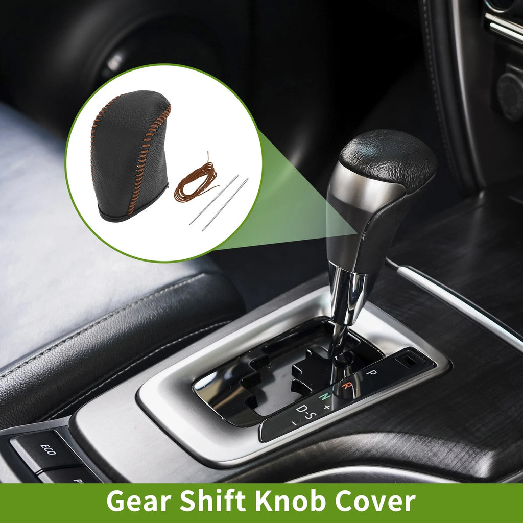 Gear Shift Knob Cover for Dodge Journey (2011–2020) Pebbled Black Brown