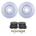 Hella Front Rotor & Bosch QuietCast Brake Pad Kit for Mercedes SL500 (R129)
